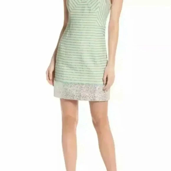 Bayview Stripe Metallic Blue Pulitzer dress Lilly Pulitzer 4 NWT - Picture 11 of 12